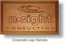 Sample Custom Wood Sign - Corporate Logo